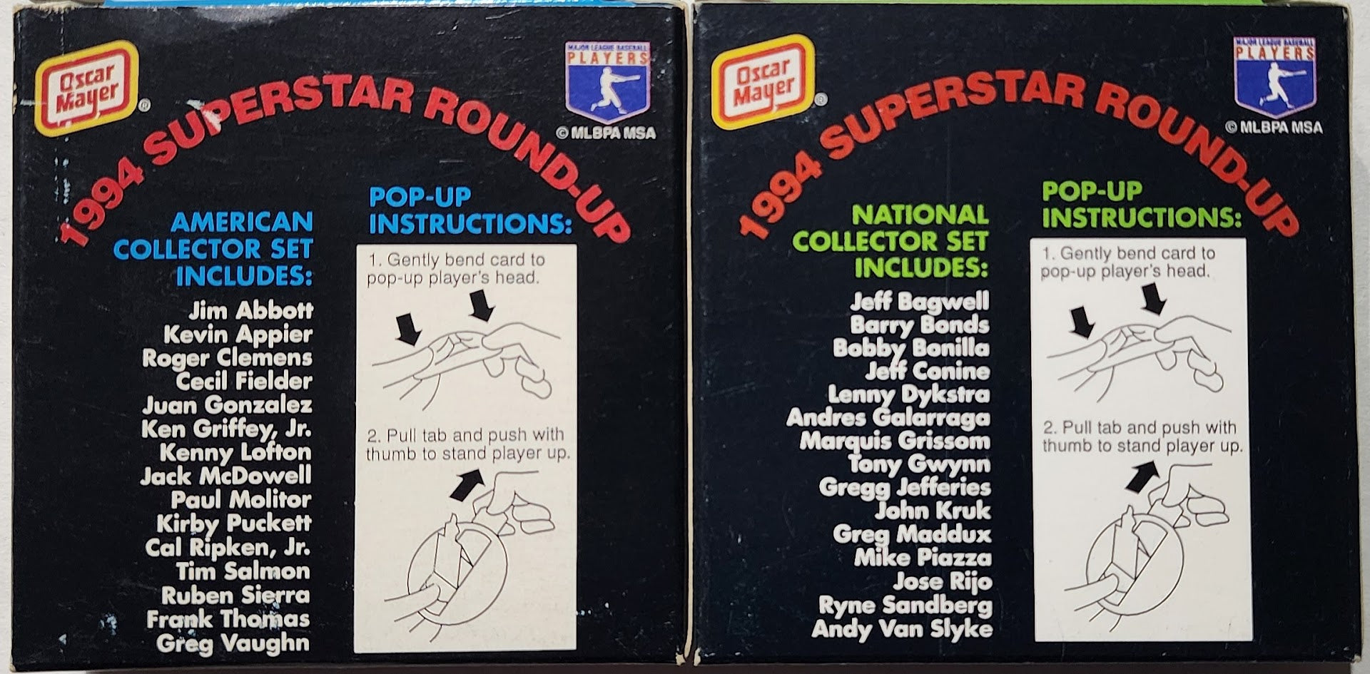 1994 Oscar Mayer Superstar Round-Up Pop-Up Disc Complete Set