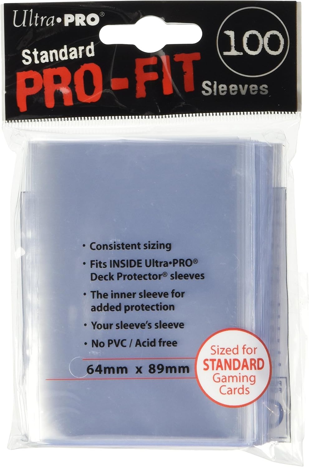 Ultra Pro Standard Size TCG Pro-Fit Sleeves Pack (x100 Sleeves) Perfect Fit