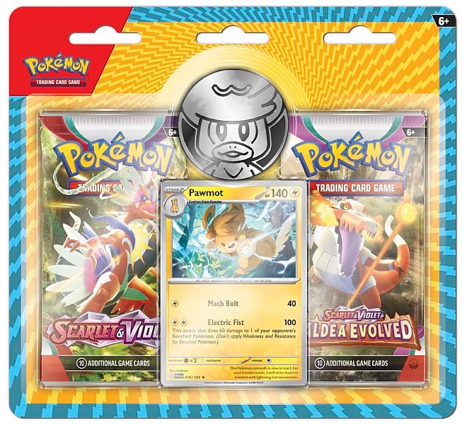Pokemon TCG Scarlet & Violet, Paldea Evolved 2 Pack Blister - Pawmot